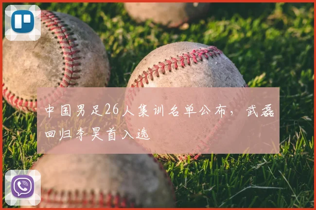 中国男足26人集训名单公布，武磊回归李昊首入选