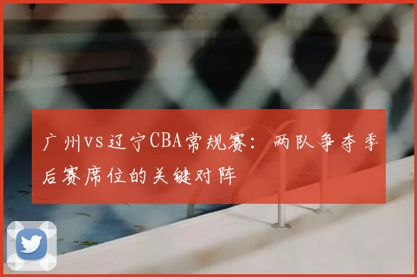 广州vs辽宁CBA常规赛：两队争夺季后赛席位的关键对阵